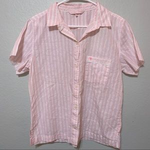 Victoria's Secret Striped Short Sleeve Sleep Shirt